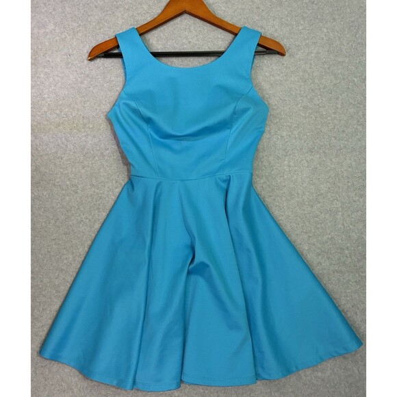 Guess Women’s Blue Fit & Flare Dress XS Sleeveless Skater Party Cocktail - Picture 1 of 8
